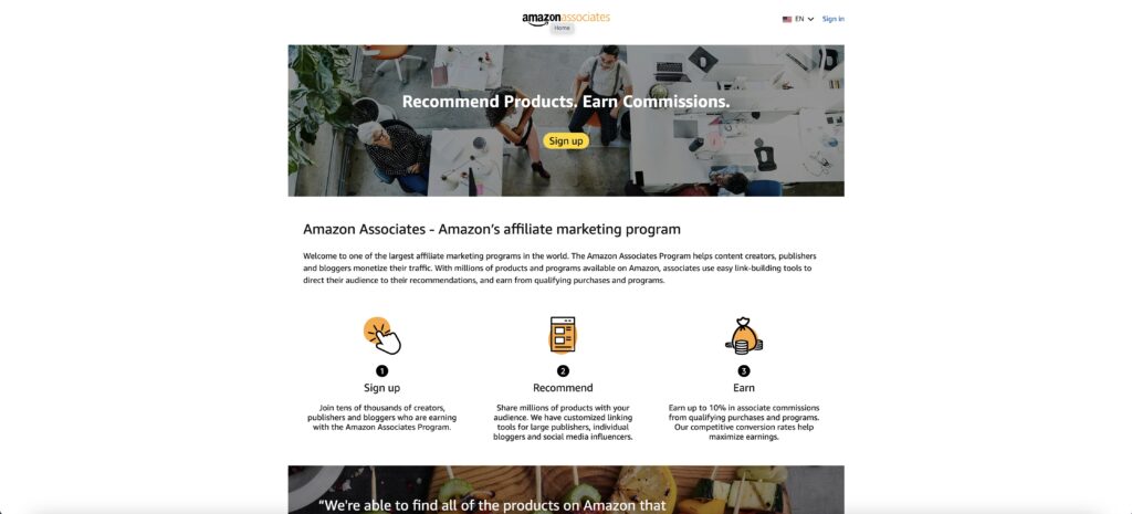 Associati Amazon TOP-5 Programma di affiliazione per eCommerce e come lavorare con esso