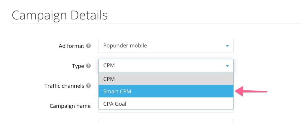 สมาร์ท CPM ใน HilltopAds