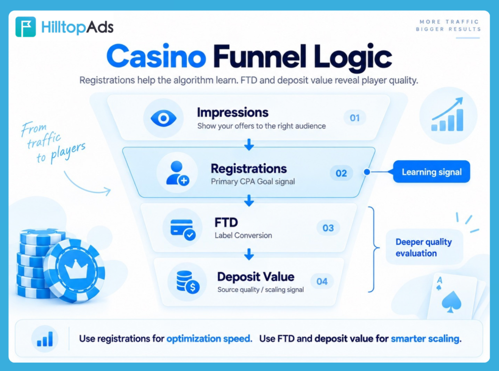 Casino-Funnel-Logik von - HilltopAds Ad iGaming Network